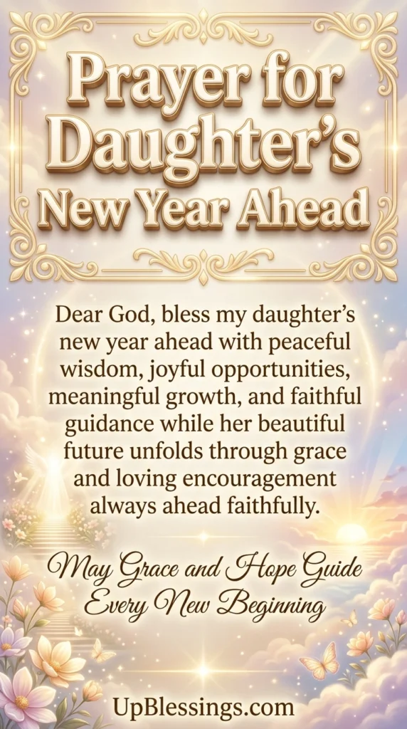 Prayer for Daughter’s New Year Ahead