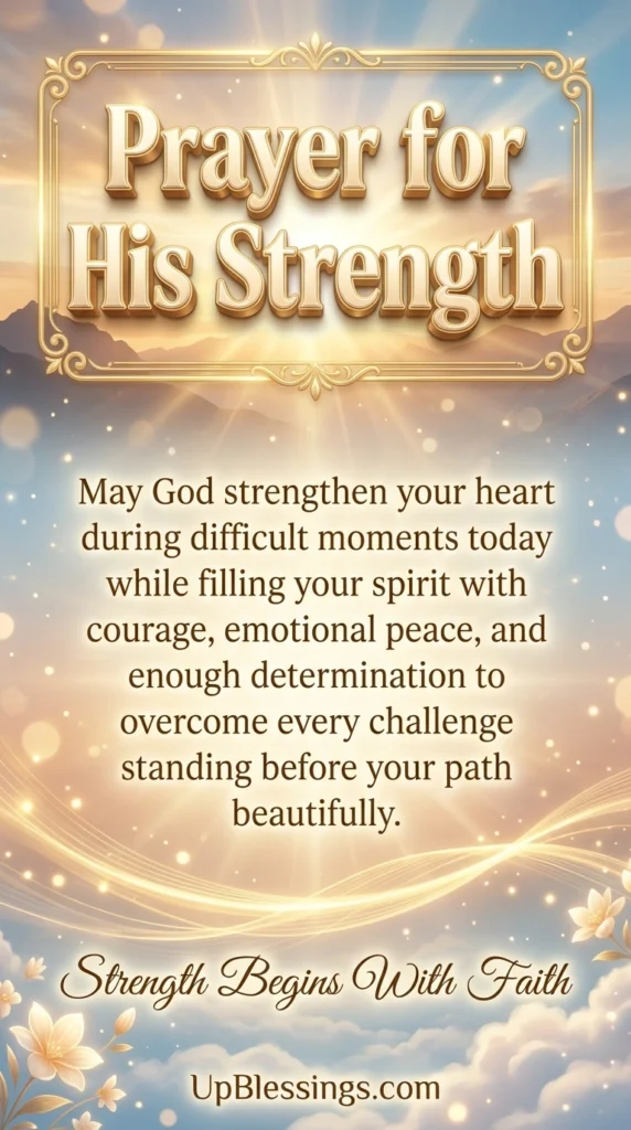 Prayer for His Strength