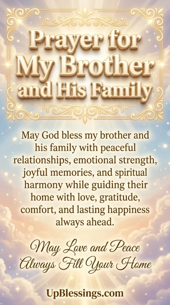 Prayer for My Brother and His Family