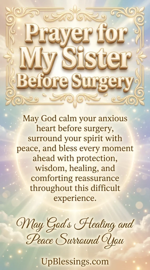 Prayer for My Sister Before Surgery
