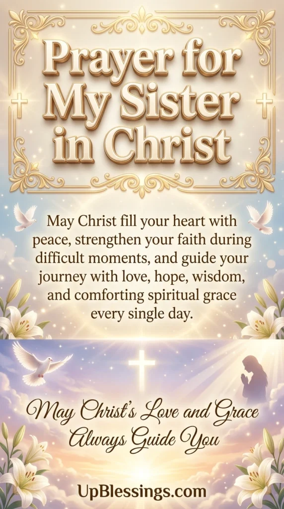 Prayer for My Sister in Christ