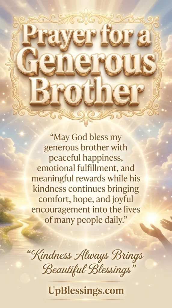 Prayer for a Generous Brother