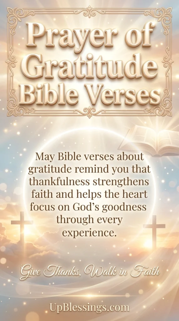Prayer of Gratitude Bible Verses