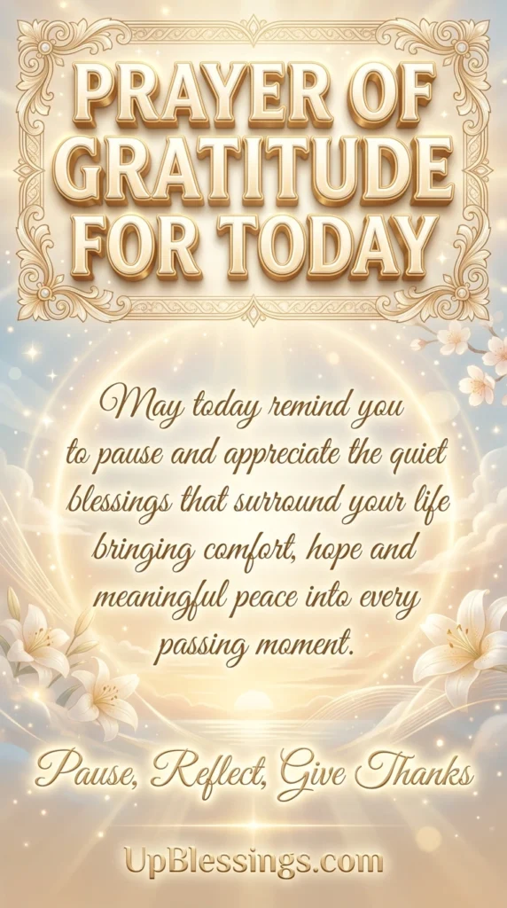 Prayer of Gratitude for Today