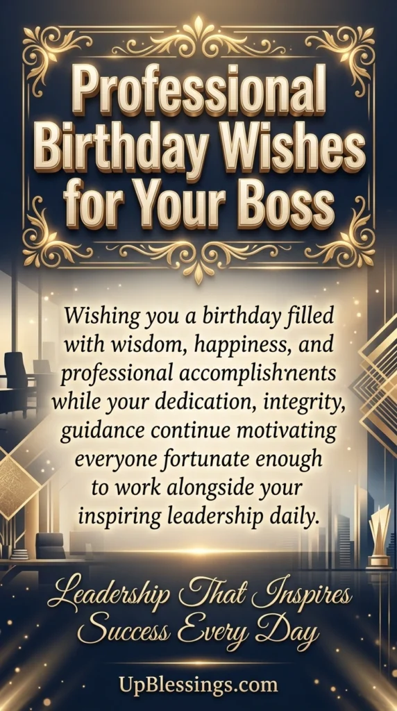 Professional Birthday Wishes for Your Boss