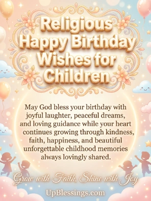 Religious Happy Birthday Wishes for Children