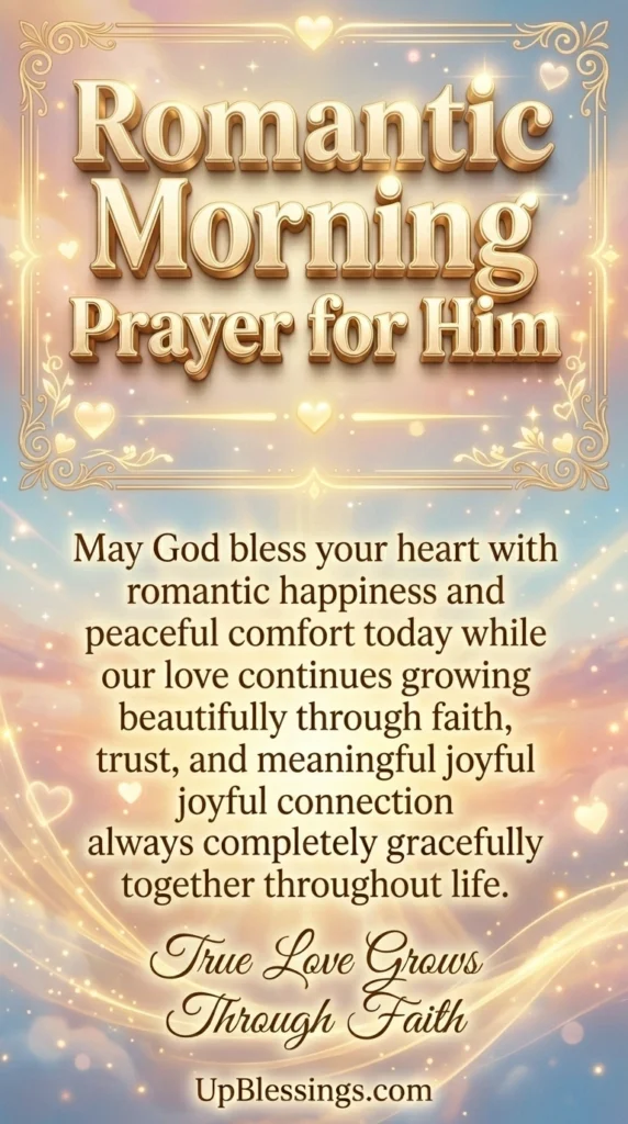 Romantic Good Morning Prayer for Him