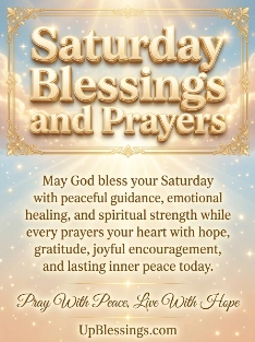Saturday Blessings and Prayers