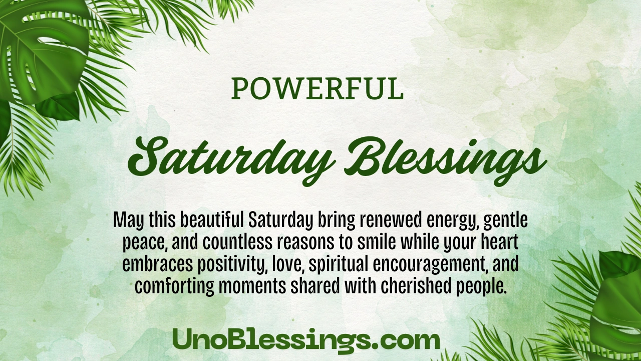 Saturday Blessings