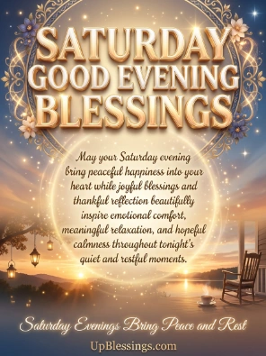 Saturday Good Evening Blessings