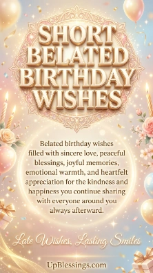 Short Belated Birthday Wishes