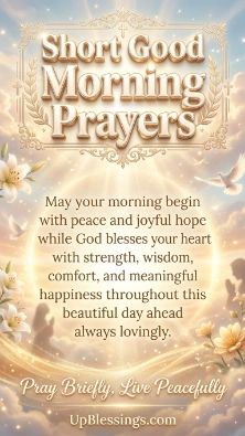 Short Good Morning Prayers