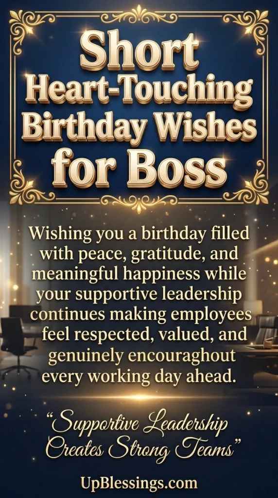 Short Heart-Touching Birthday Wishes for Boss
