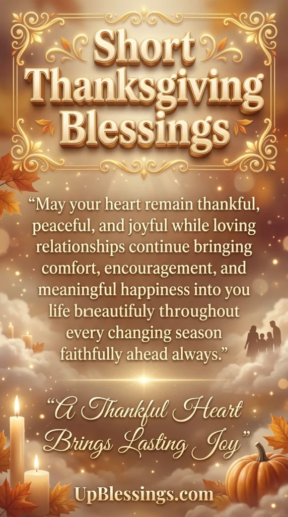 Short Thanksgiving Blessings