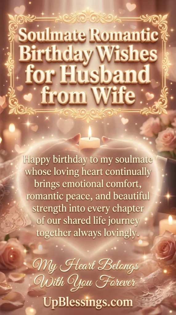 Soulmate Romantic Birthday Wishes for Husband from Wife