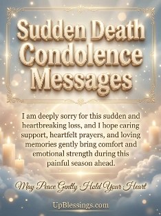 Sudden Death Condolence Messages