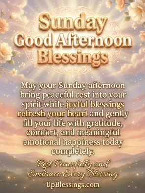 Sunday Good Afternoon Blessings