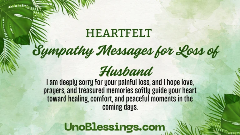 Sympathy Messages for Loss of Husband