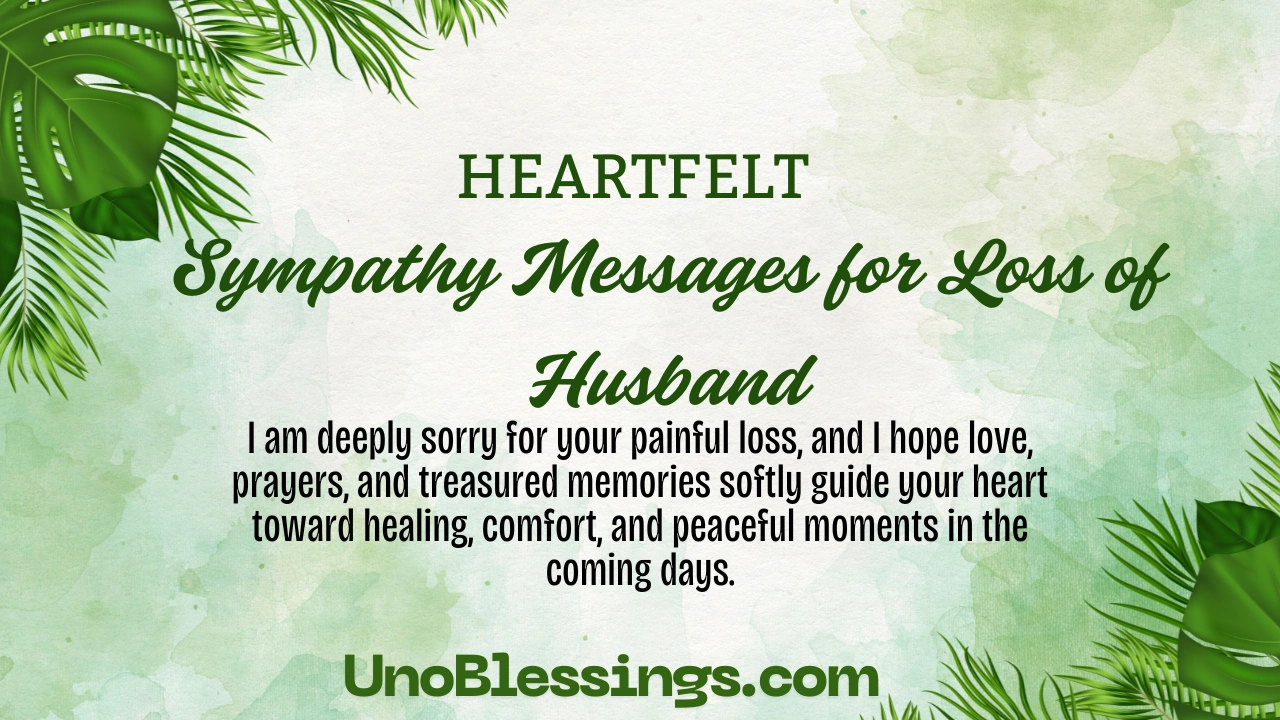 Sympathy Messages for Loss of Husband