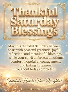 Thankful Saturday Blessings