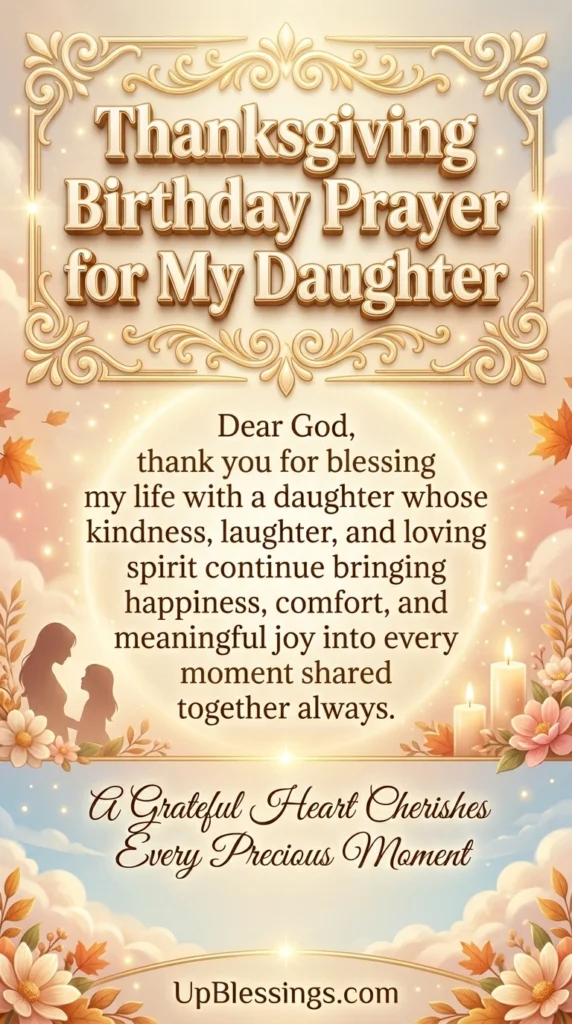 Thanksgiving Birthday Prayer for My Daughter