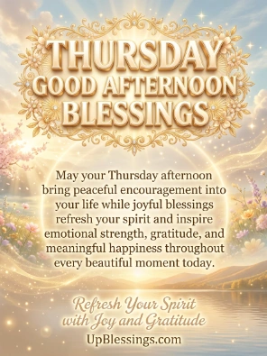 Thursday Good Afternoon Blessings