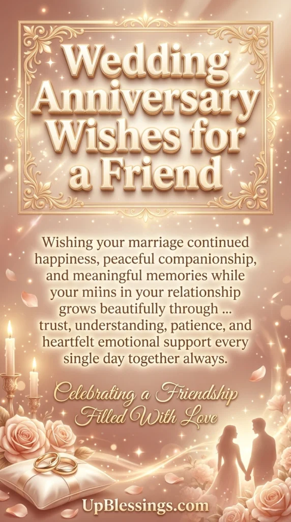 Wedding Anniversary Wishes for a Friend