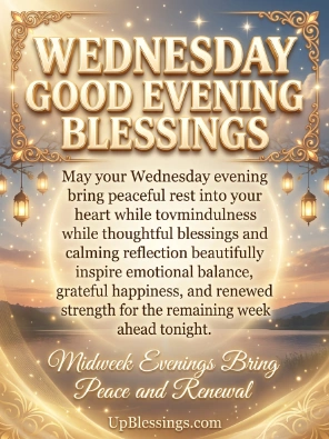 Wednesday Good Evening Blessings