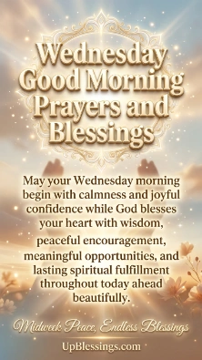 Wednesday Good Morning Prayers and Blessings