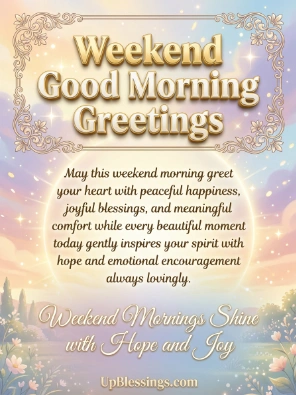 Weekend Good Morning Greetings
