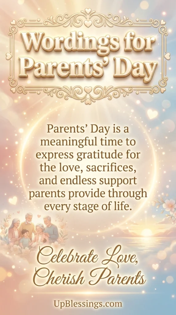Wordings for Parents’ Day